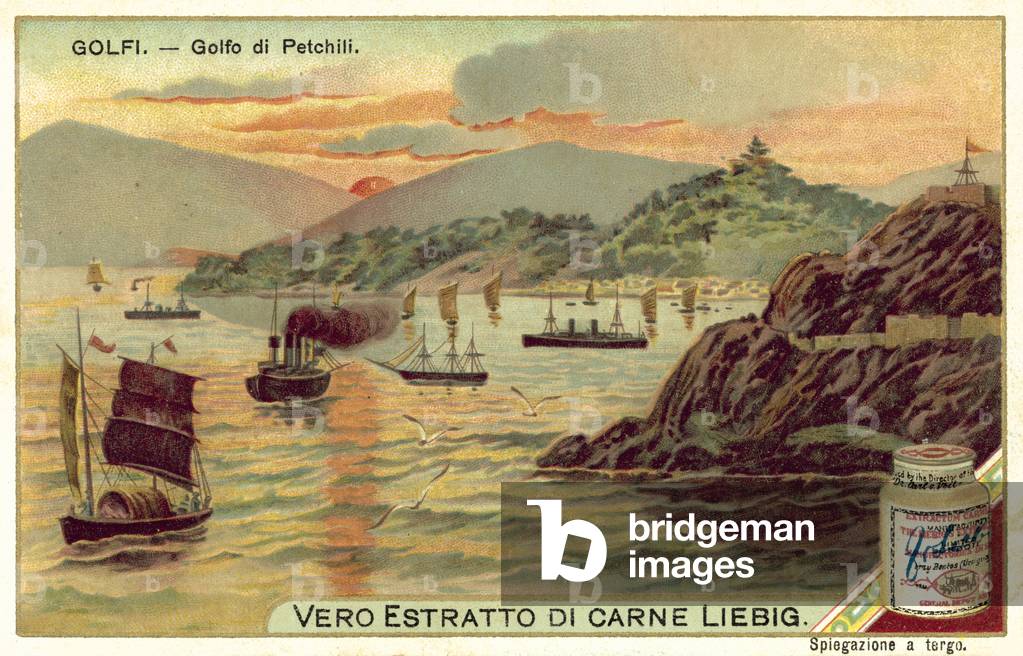 Gulf of Pechili, China (chromolitho)