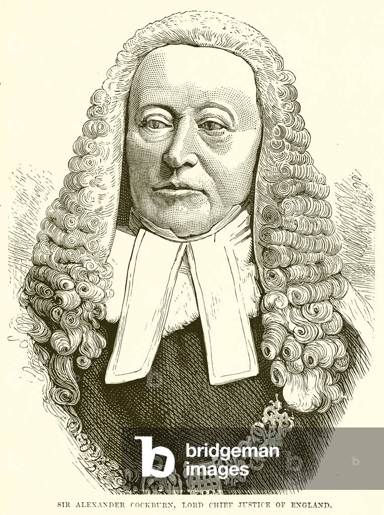 Sir Alexander Cockburn, Lord Chief Justice of England (engraving)