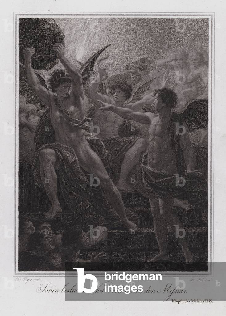 Satan decides to kill the Messiah (engraving)