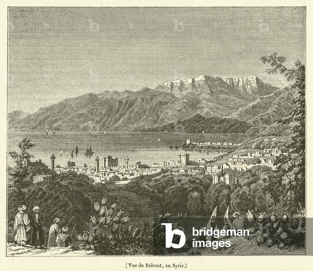 Vue de Beirout, en Syrie (engraving)