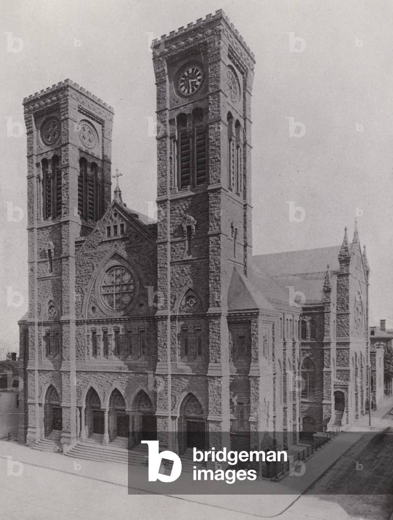 Providence, Rhode Island: The Cathedral of Staint Peter and Saint Paul (b/w photo)