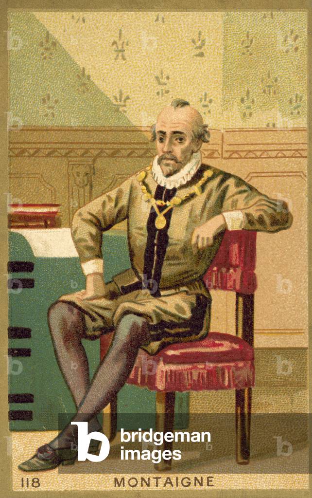 Michel de Montaigne, French writer and philosopher (chromolitho)