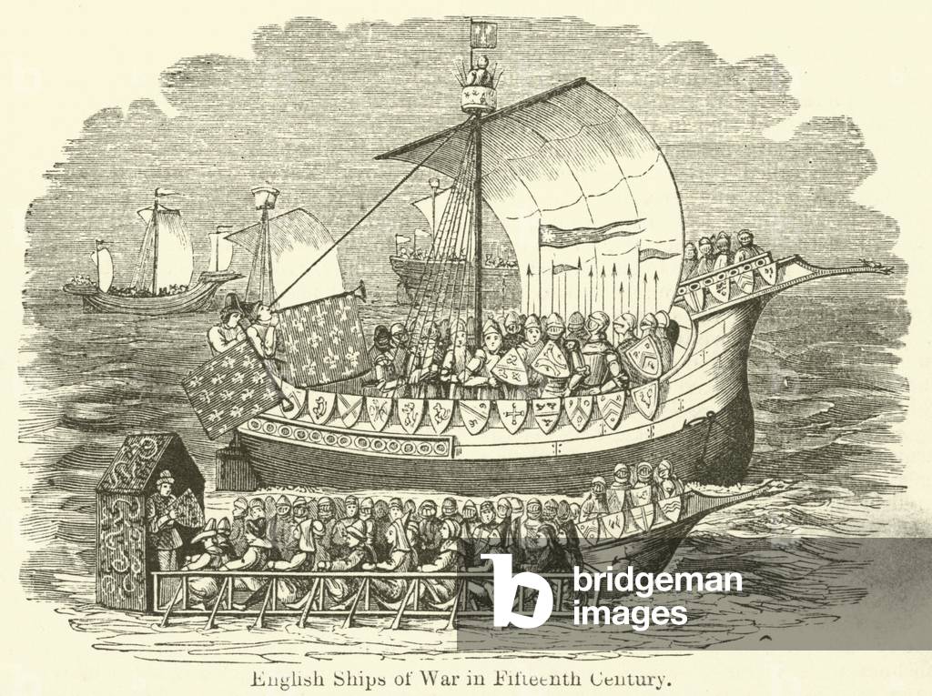 English Ships of War in Fifteenth Century (engraving)