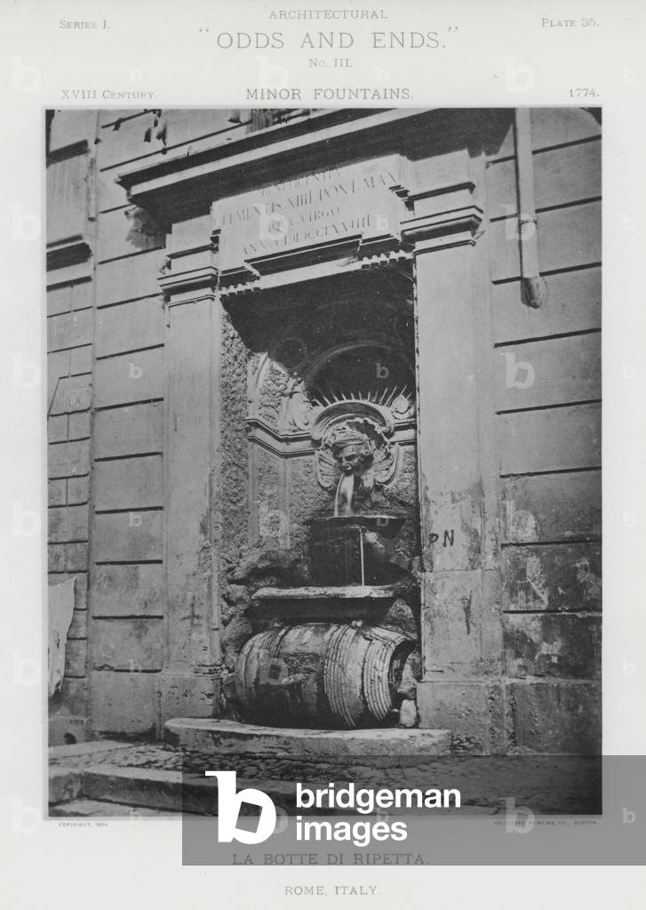 La Botte Di Ripetta, Rome, Italy (b/w photo)