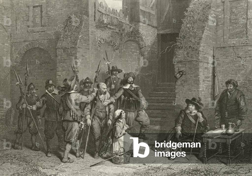 Marian interceding for her brother (engraving)