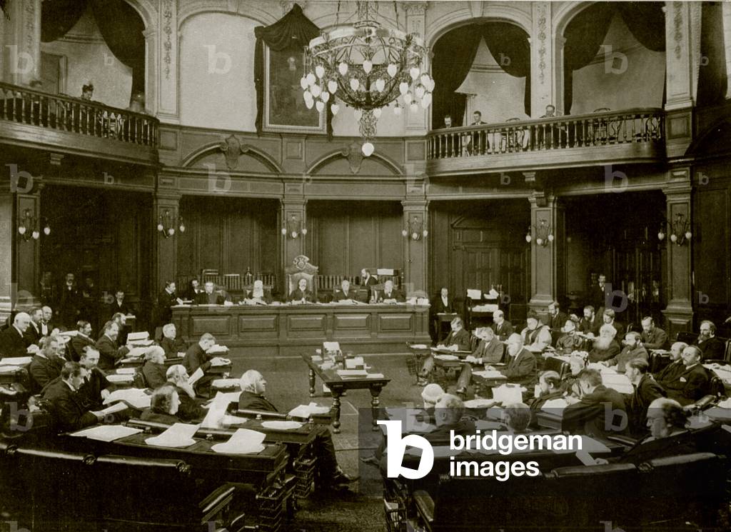 The London School Board in Session (b/w photo)
