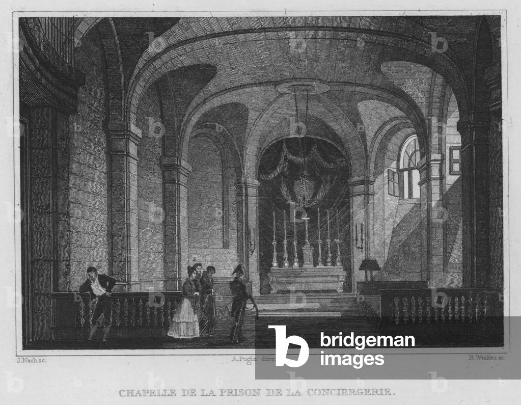 Paris, Chapelle De La Prison De La Conciergerie (engraving)