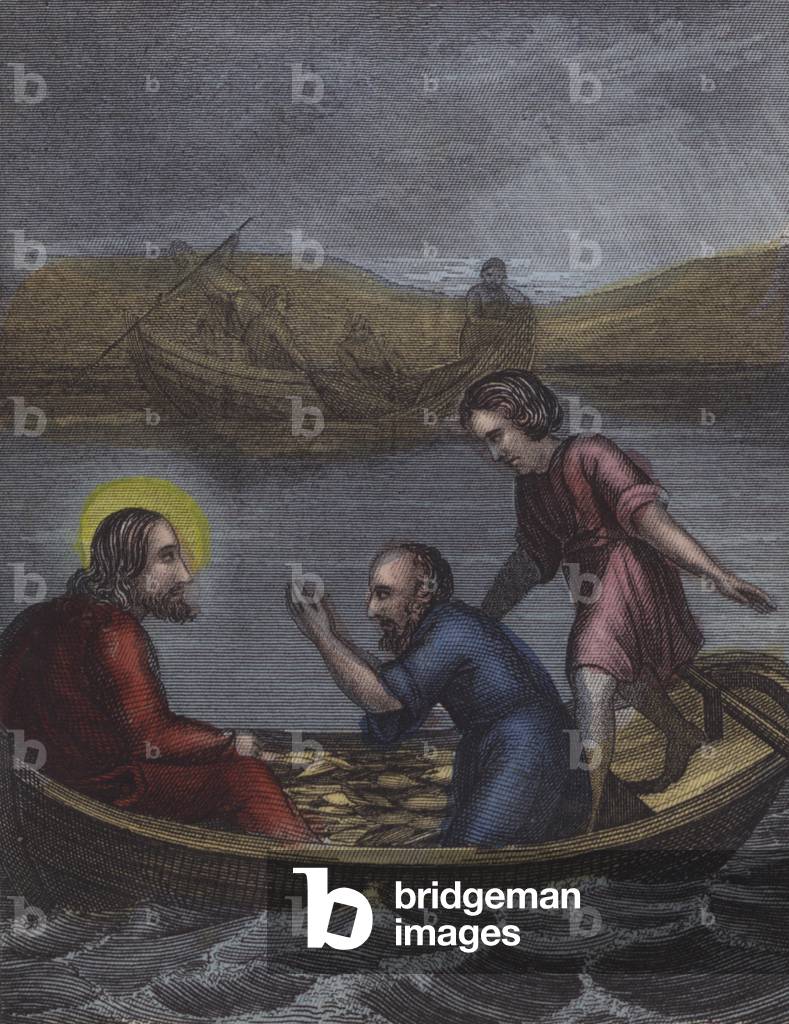 Illustration for Scripture History for the Improvement of Youth, c.1850 (coloured engraving)