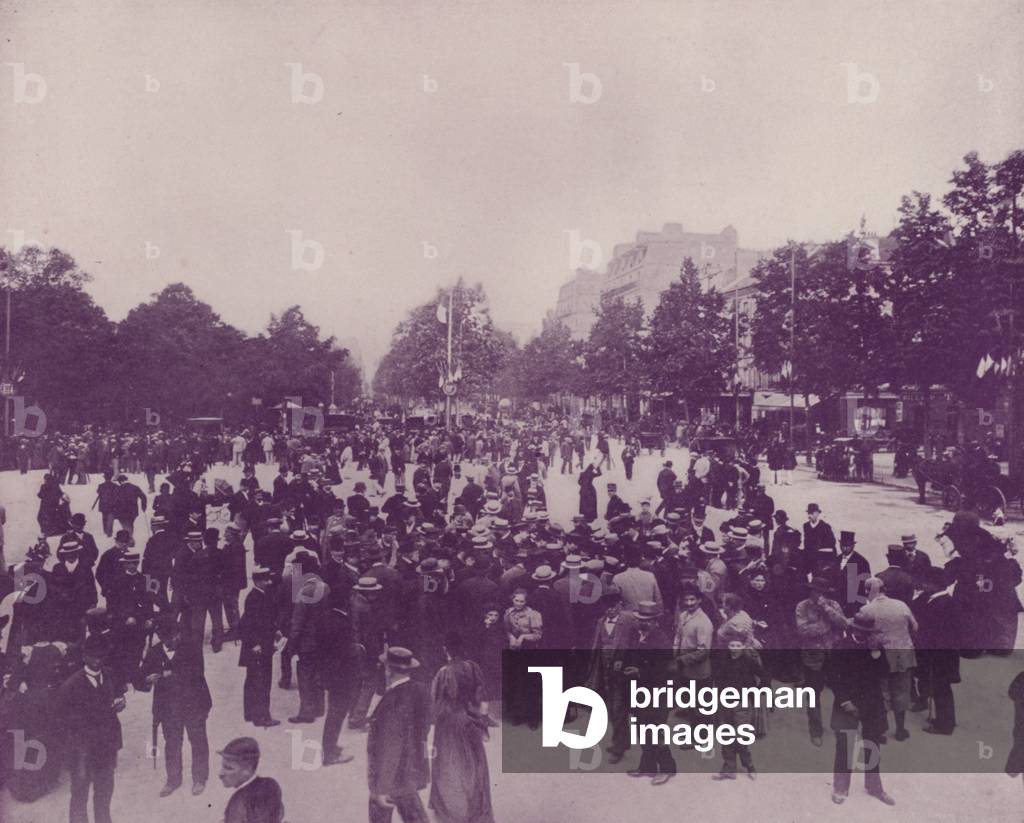 Paris: Procession on the Rue Vaugirard (b/w photo)