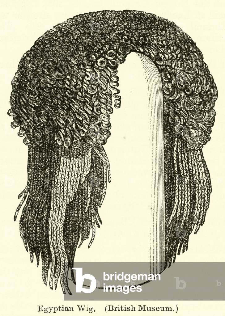 Egyptian Wig, British Museum (engraving)