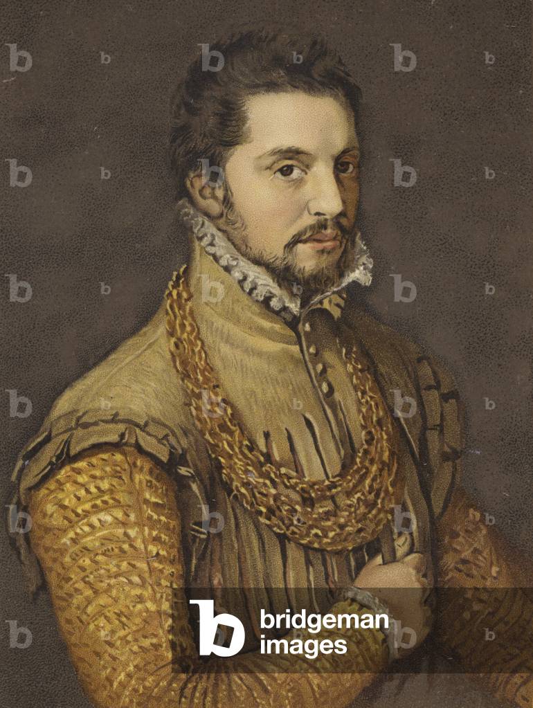 Dutch nobleman of the mid 16th Century (colour litho)