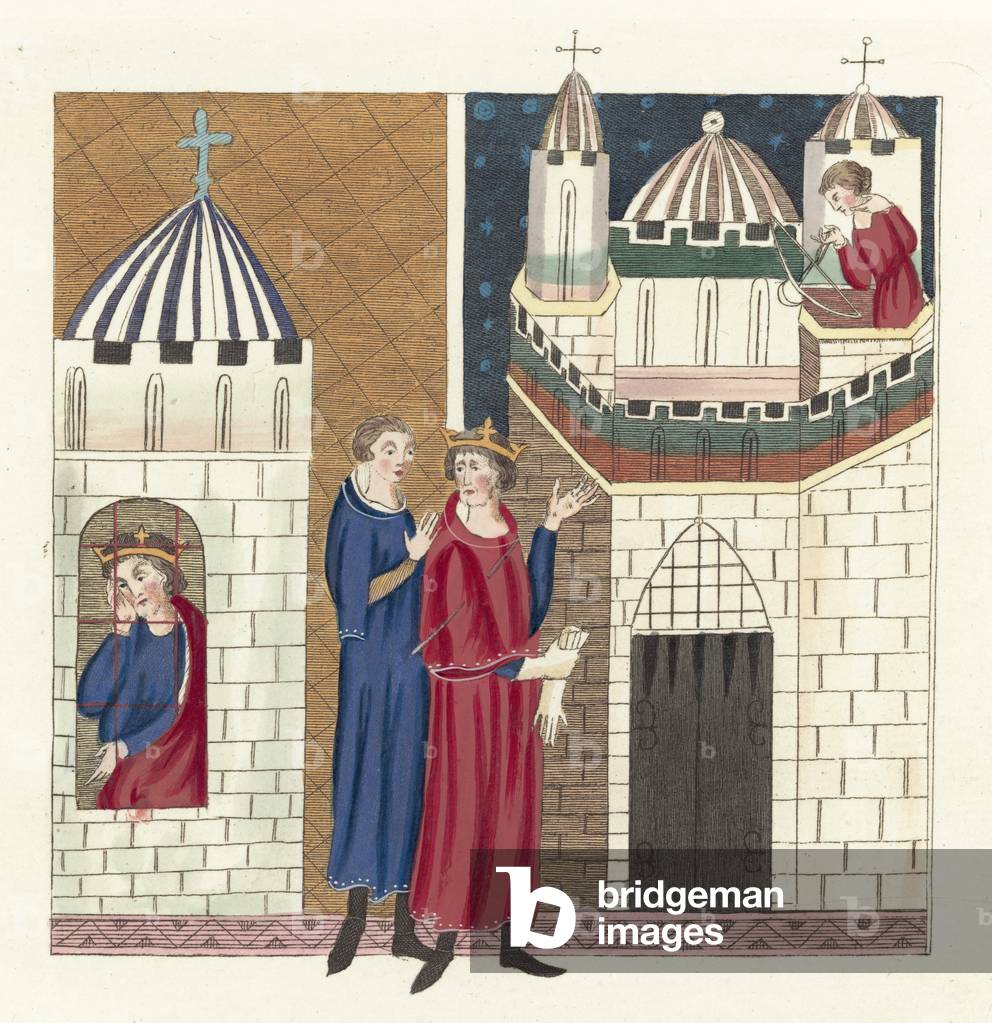 King Richard I (coloured engraving)