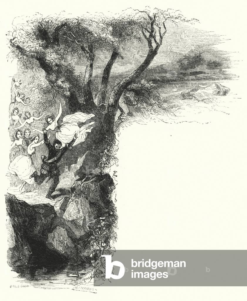 Illustration for the ballet, La Giselle (engraving)