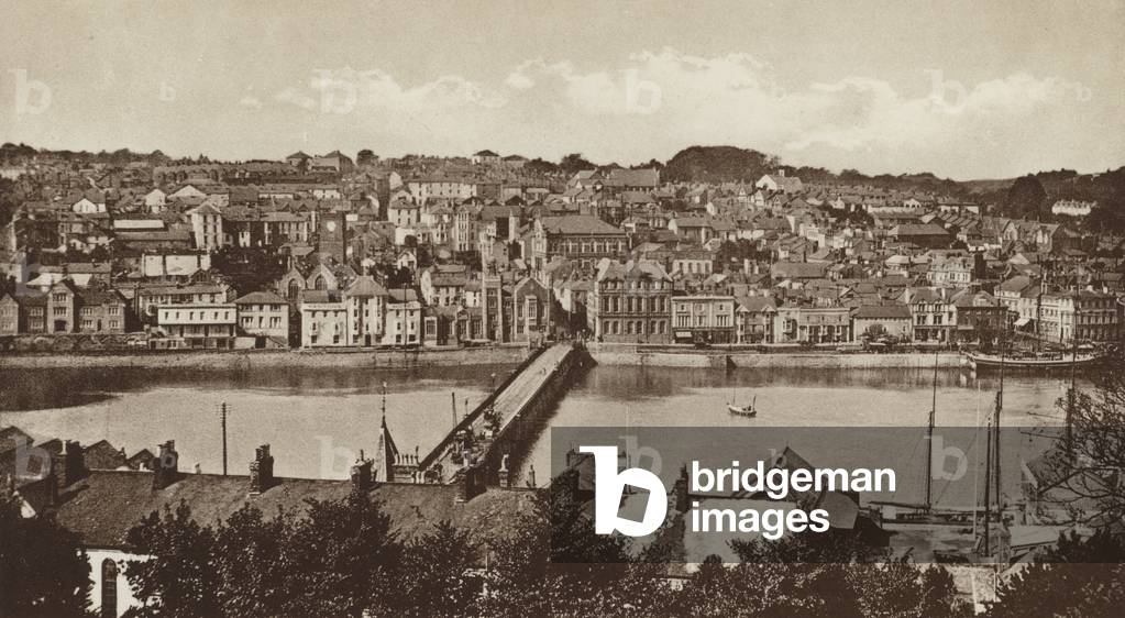 Bideford from the Fort (b/w photo)