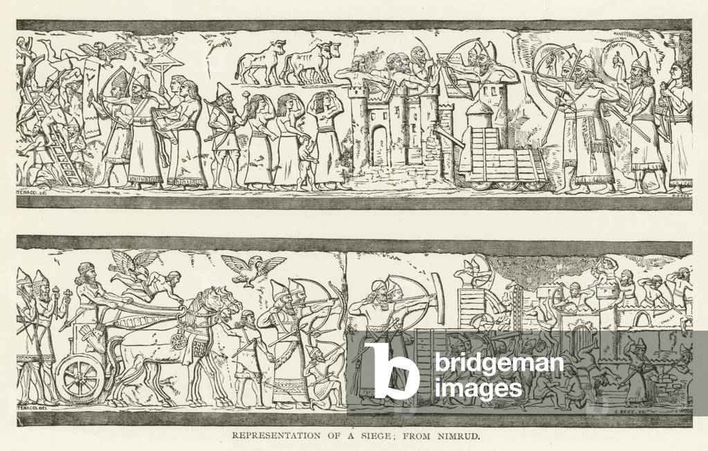 Representation of a Siege; from Nimrud (engraving)