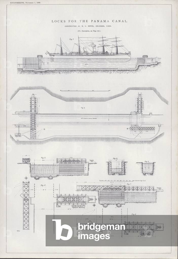 Locks for the Panama Canal (engraving)