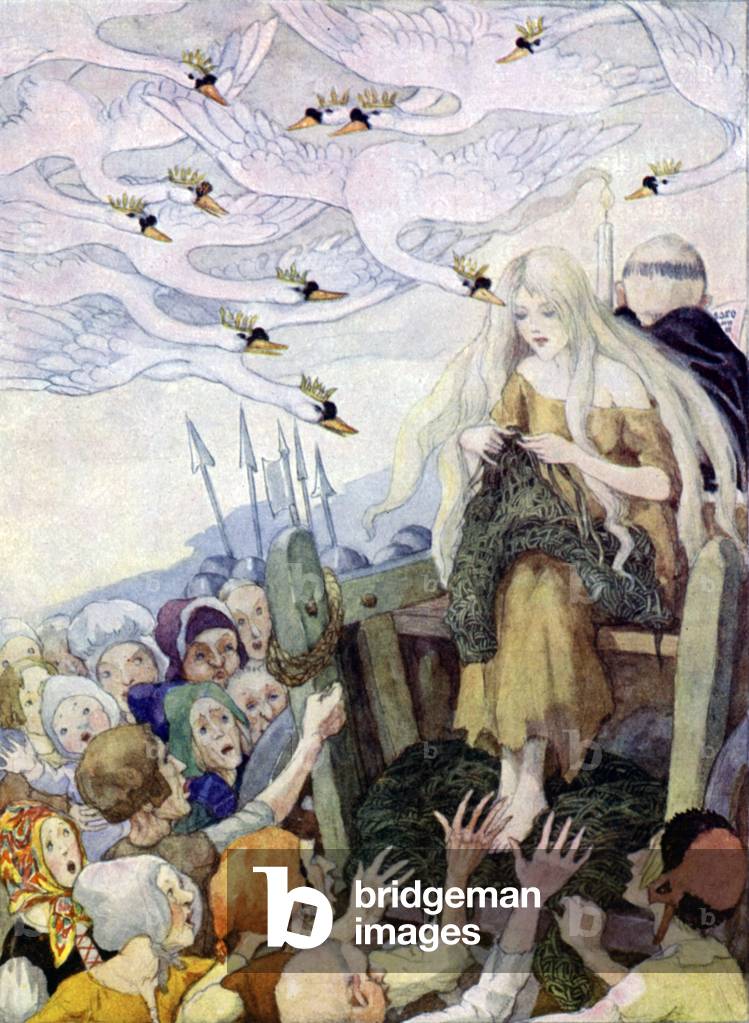 The Wild Swans (colour litho)