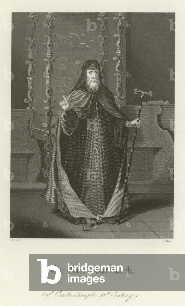 The Greek Patriarch of Constantinople, 18th Century (engraving)