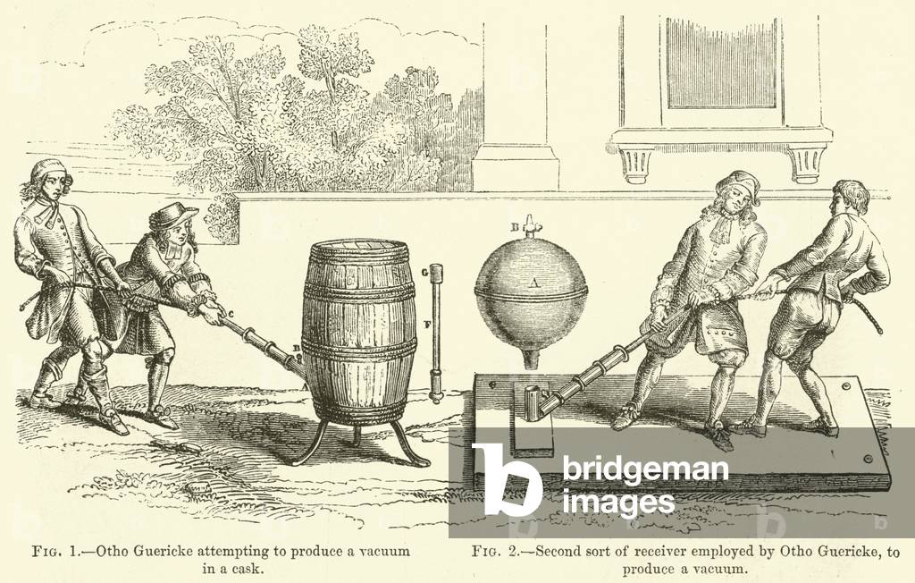 Early pneumatic experiments (engraving)