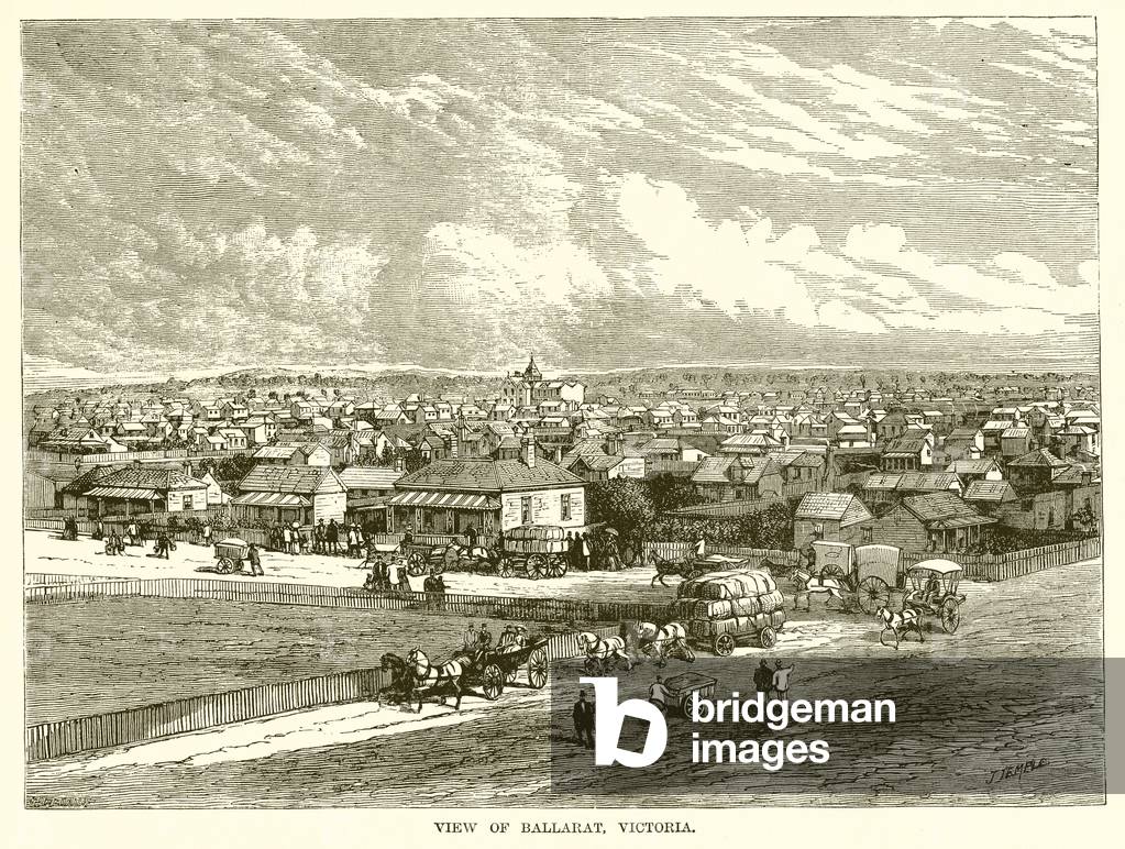 View of Ballarat, Victoria (engraving)