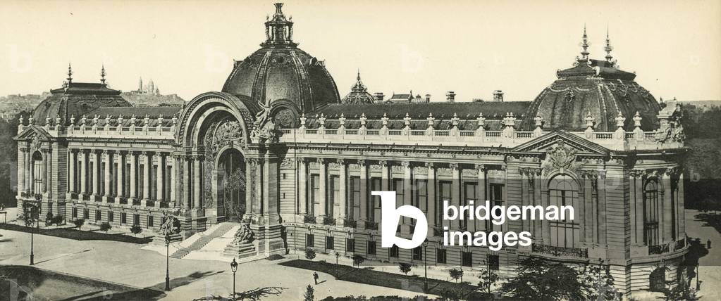 Paris, Le Petit Palais des Champs-Elysees, The Little Palace of Champs-Elysees (b/w photo)