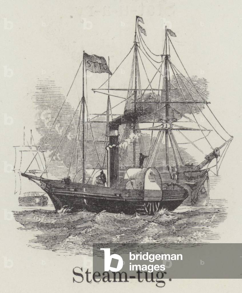 Steam tug (engraving)