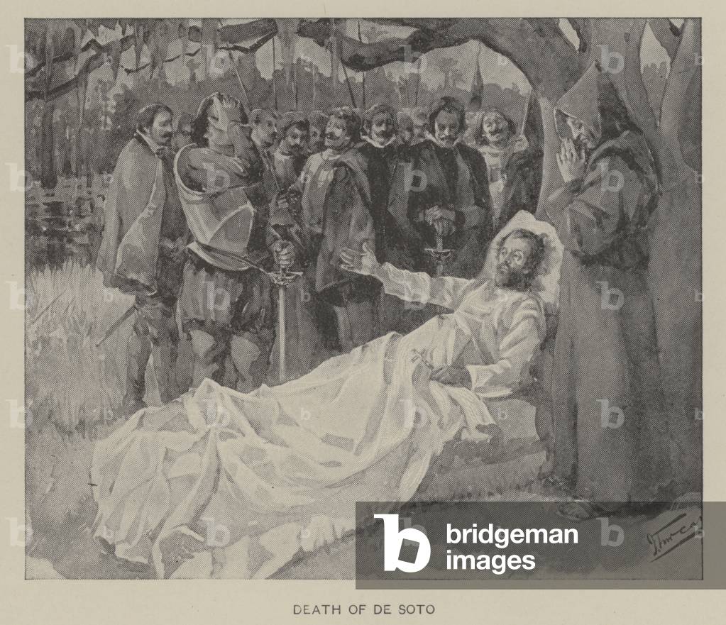 Death of De Soto (litho)
