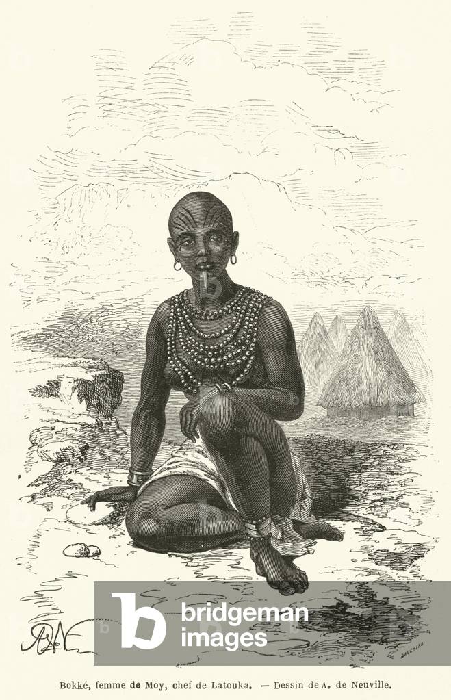 Bokke, femme de Moy, chef de Latouka (engraving)