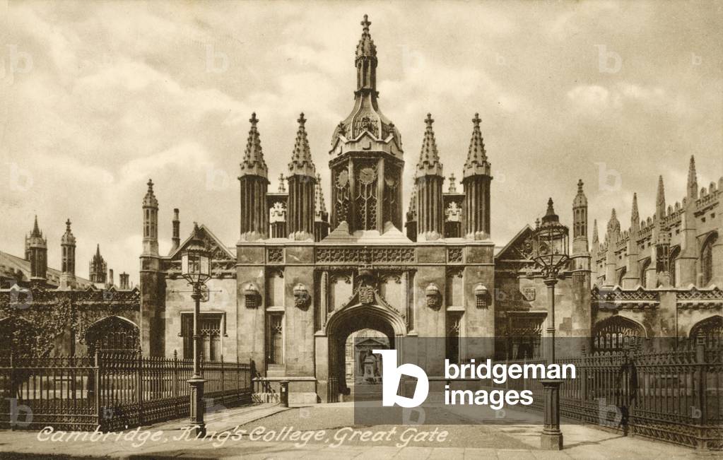 King's College Great Gate, Cambridge (b/w photo)