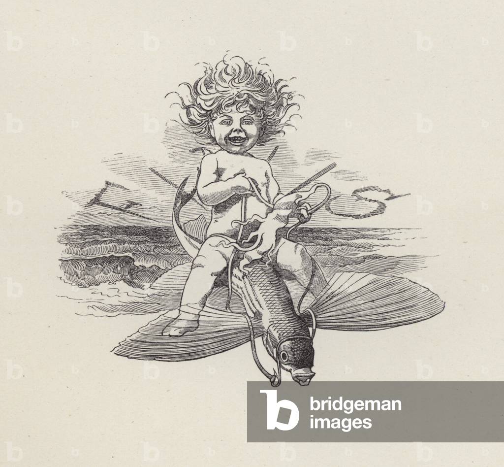 Illustration for The Water-Babies by Charles Kingsley (engraving)