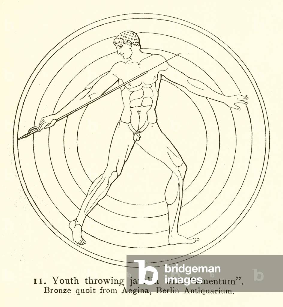 Youth throwing javelin with 