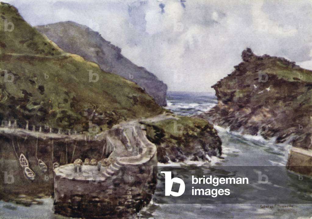 Boscastle (colour litho)