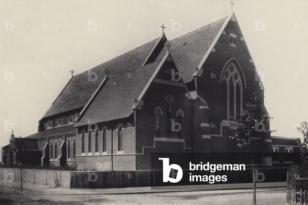 Felixstowe: St John's Church (b/w photo)