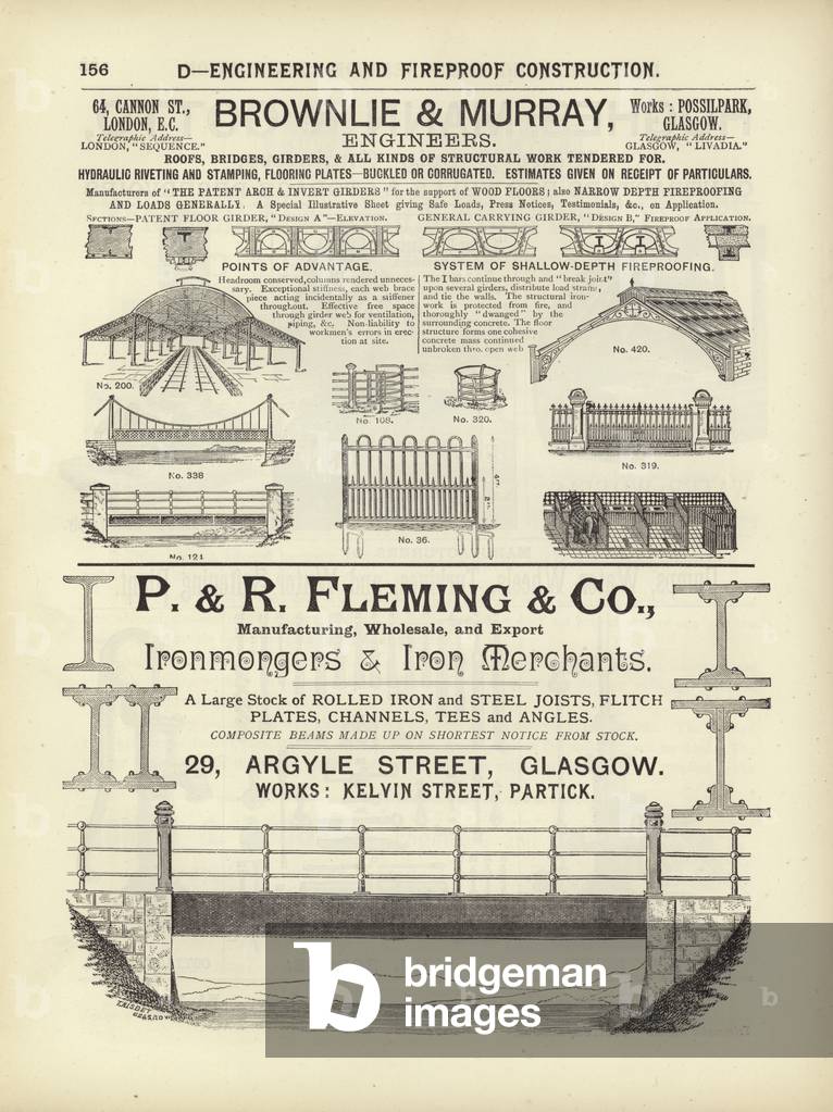 Page from The Architect's, Surveyor's and Engineer's Compendium 1892 (engraving)