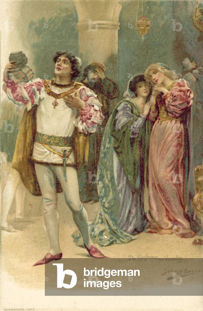 Illustration for The Merchant Of Venice (colour litho)