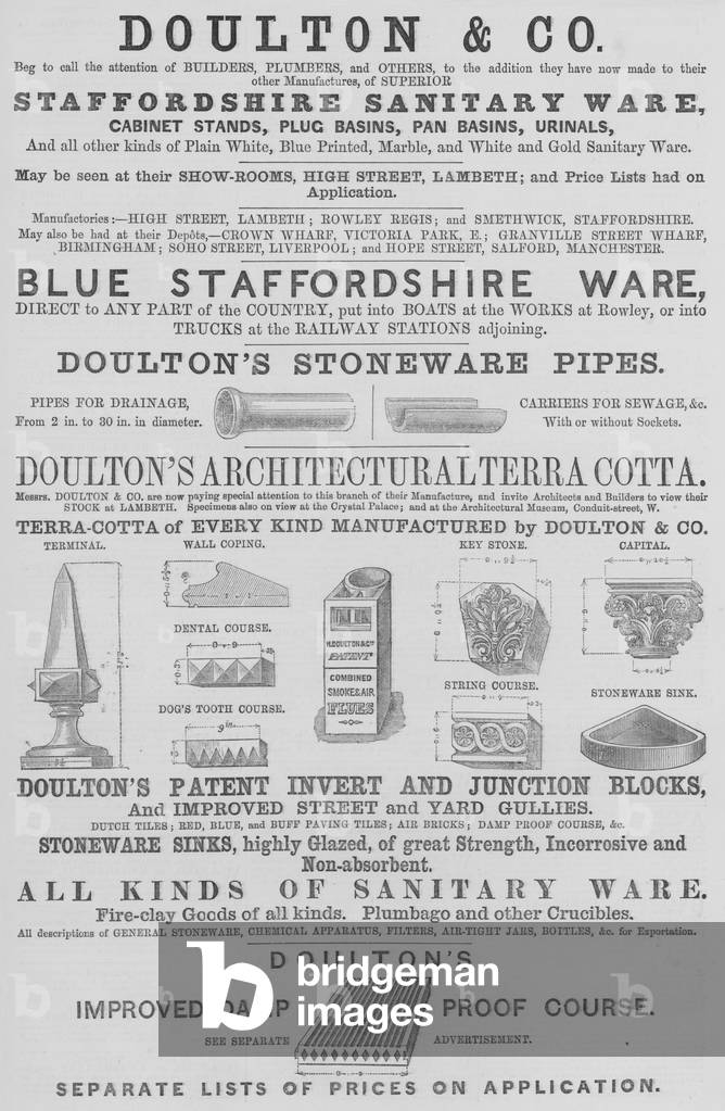 Advertisement, Doulton and Company (engraving)