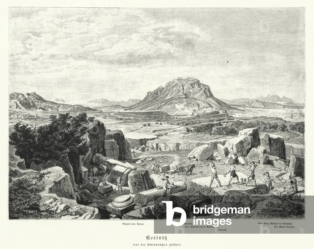 Corinth, Ancient Greece (engraving)
