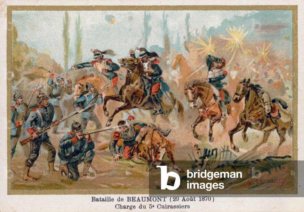 Battle of Beaumont (chromolitho)