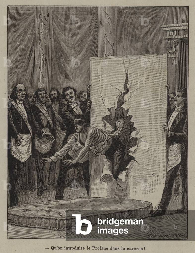 The introduction of the candidate into the cavern (engraving)