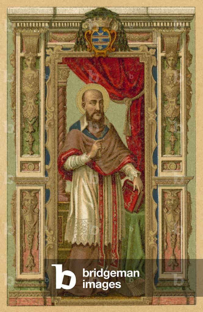 S Franciscus Salesius (colour litho)