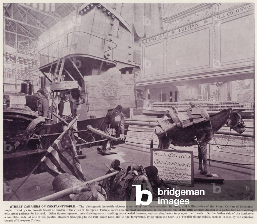 Chicago World's Fair, 1893: Street Carriers of Constantinople (b/w photo)