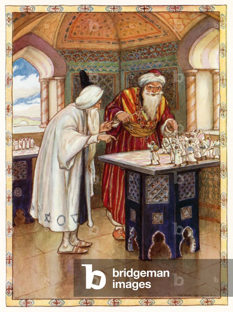 Tales of the Alhambra, The Arabian Astrologer (colour litho)