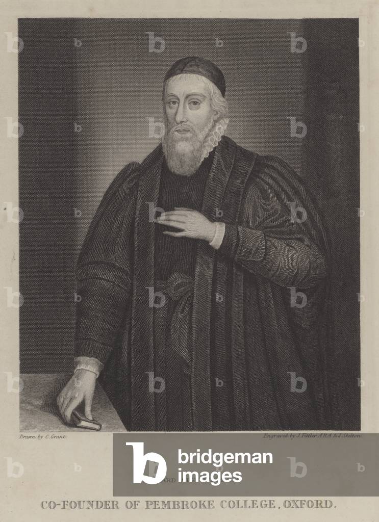 Richard Wightwick, co-founder of Pembroke College, Oxford (engraving)
