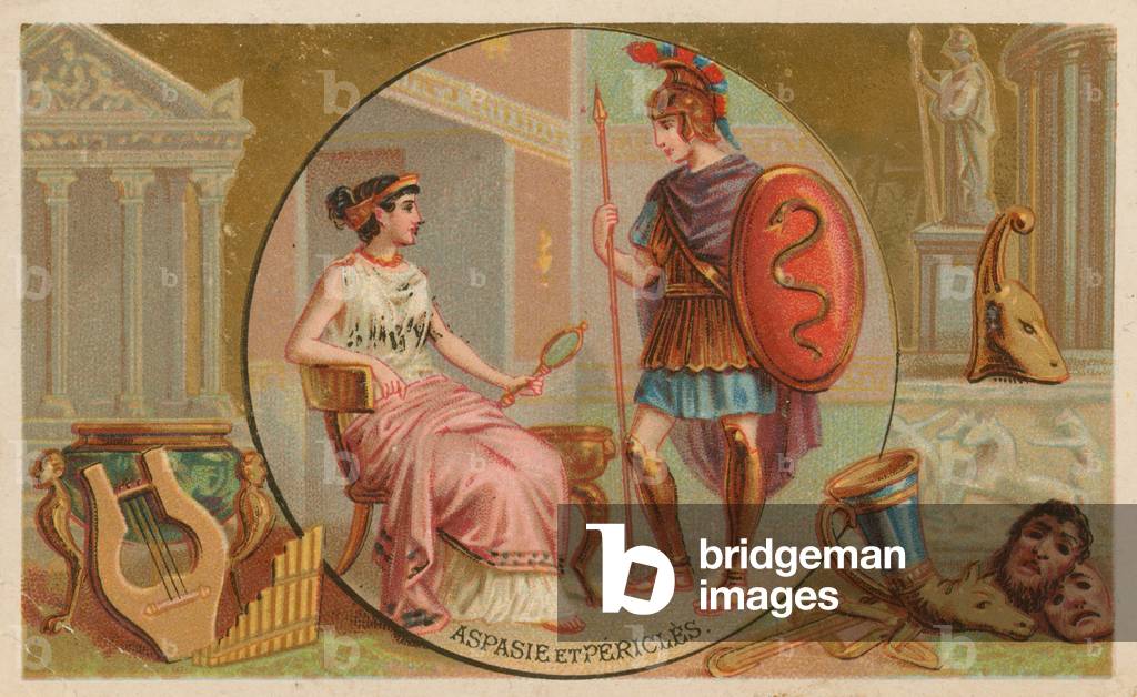 Aspasia and Pericles (chromolitho)