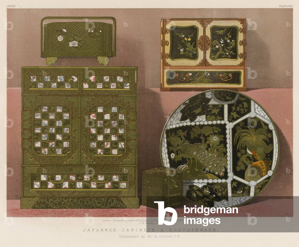 Japanned Cabinets and Earthenware Contributed by Sir R Allcock, C B (chromolitho)