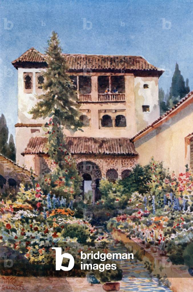 Granada, Generalife (colour litho)