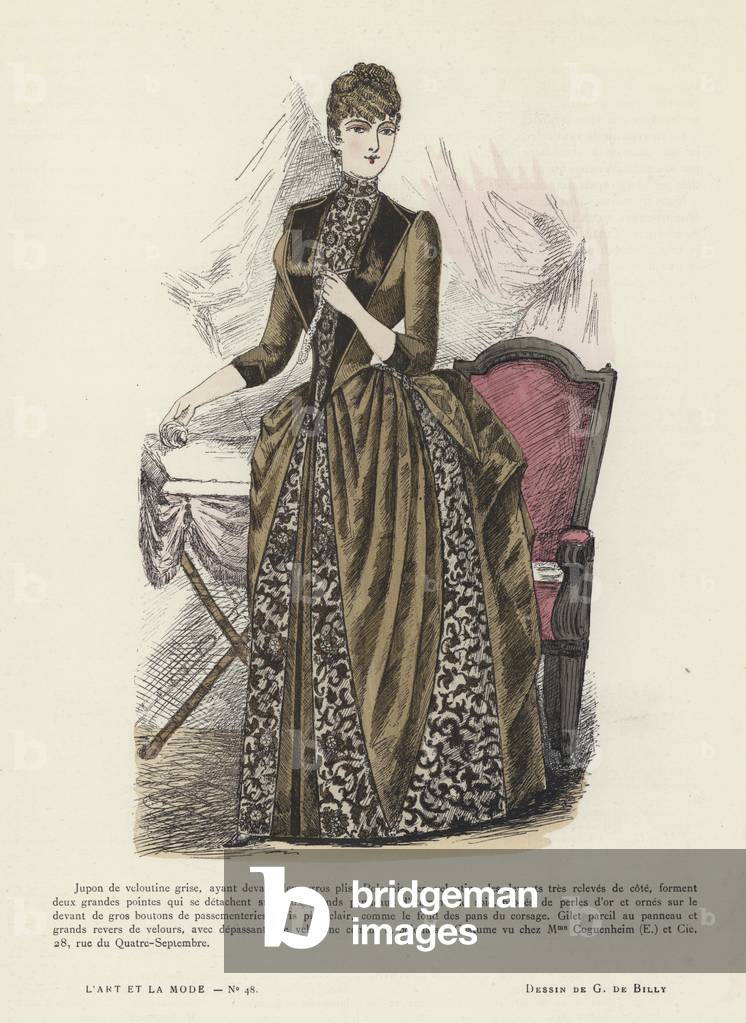French fashion plate, 1885-86 (colour litho)