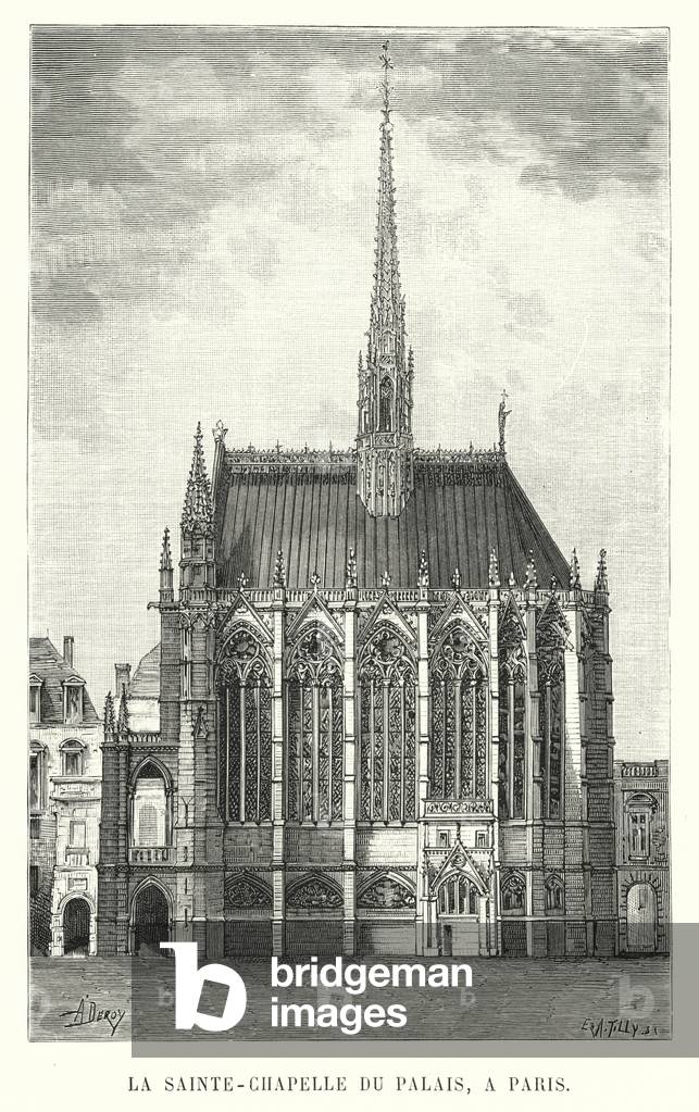 La Sainte-Chapelle du Palais, a Paris (engraving)