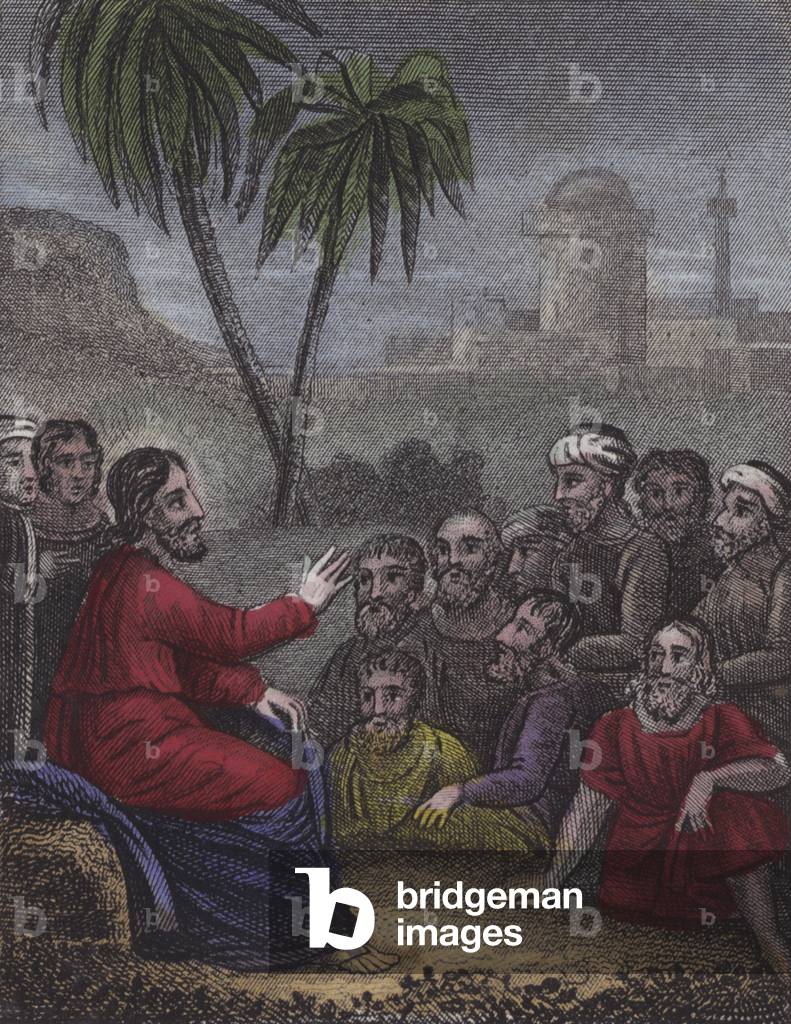 Illustration for Scripture History for the Improvement of Youth, c.1850 (coloured engraving)