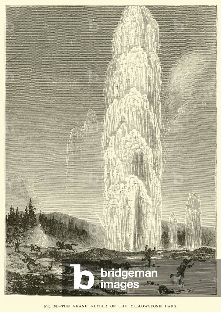 The Grand Geyser of the Yellowstone Park (engraving)